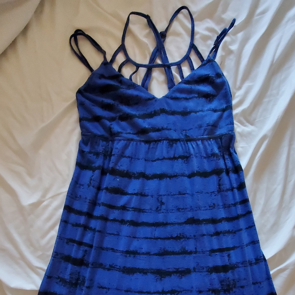 Billabong royal blue caged neckline beach dress
